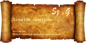Szedlák Gusztáv névjegykártya