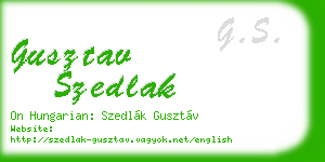 gusztav szedlak business card