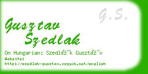 gusztav szedlak business card